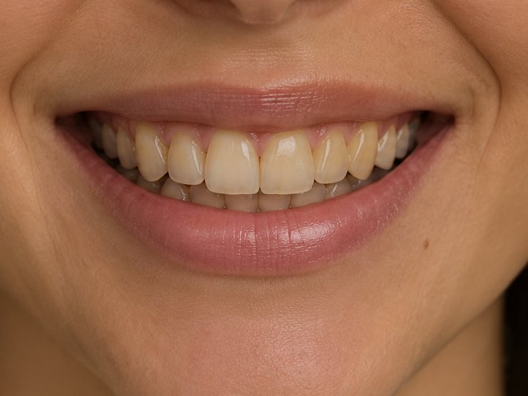 Illustrative simulation: smile before veneers